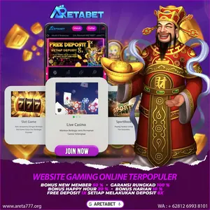 ARETABET : Agen Situs Slot88 Terlengkap dengan Fitur Deposit Tanpa Potongan Serta Jackpot Terbesar Terbaik